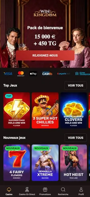 Nouveau casino en ligne 2026 - WinKingdom